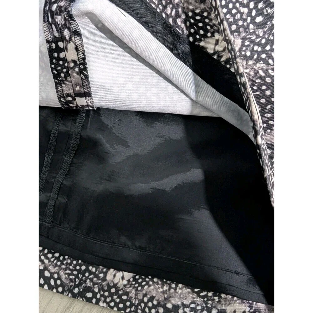 J.Crew Mini Skirt Sz 2 Feather Print Lined with Slip Pockets Back Zipper EUC 124